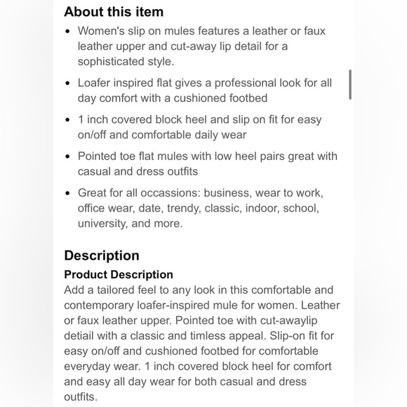 FRANCO SARTO Sela Slip On Black Leather Mule - Picture 4 of 6